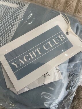 Yacht Club Quick Dry Beach Towel - Light Blue